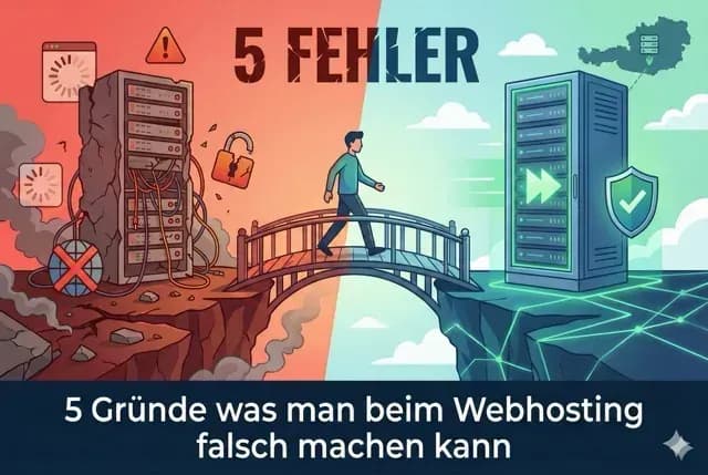 5 Fehler, die du beim Webhosting vermeiden solltest!